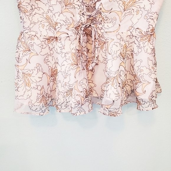 The EAST ORDER HARLIE FLORAL LACE-UP CAMISOLE TOP - Picture 7 of 8